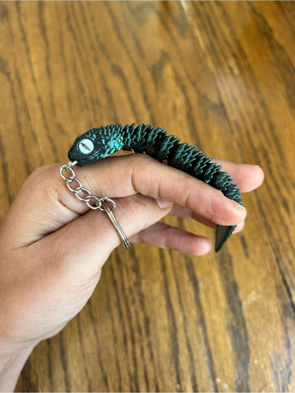 3D Printed Baby Snake Figurine Keychain